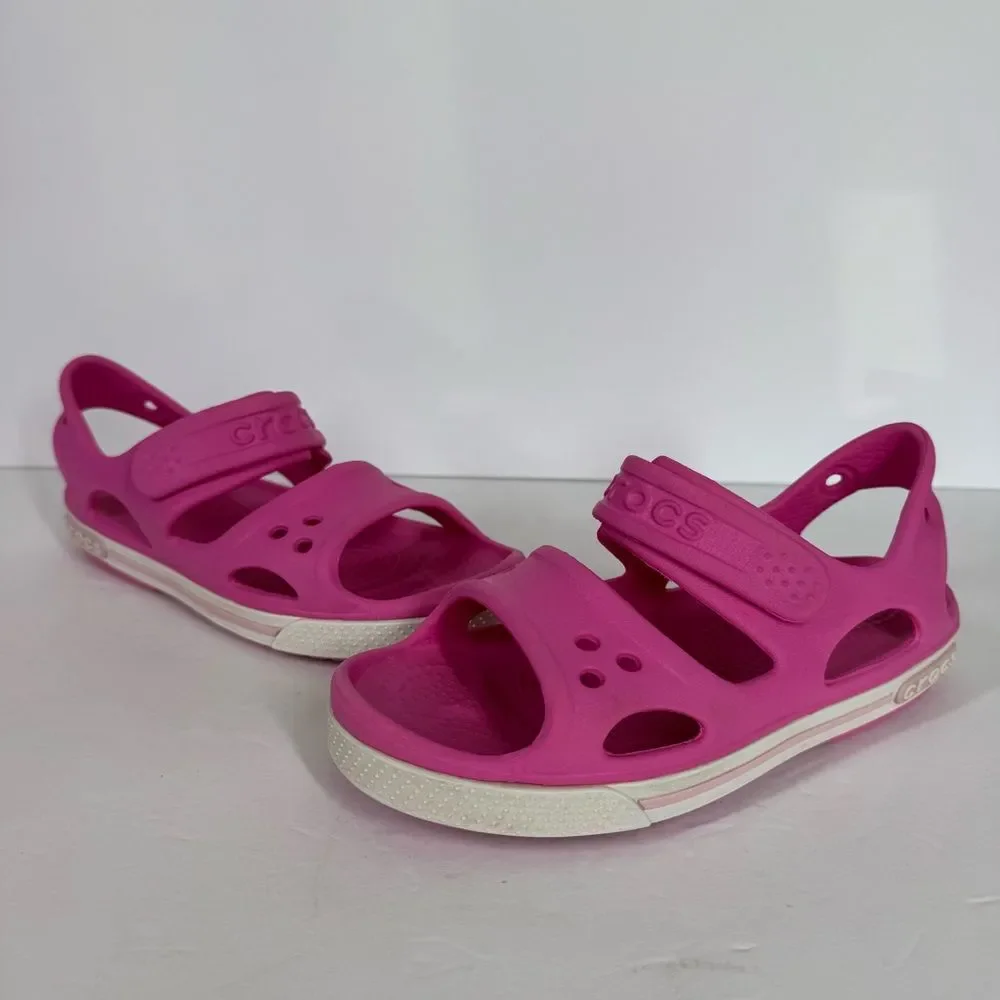 Crocs Kids Crocband II Sandals Water Shoes Pink Summer Girls Size 13 14854